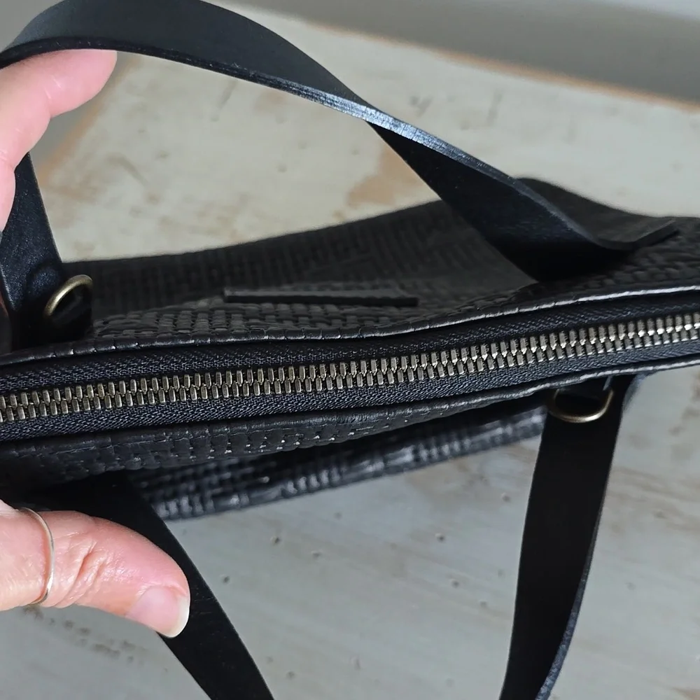 Parker Thach Small Charlie In Leather Black Basketweave - Picture 15 of 15